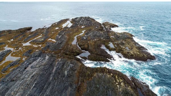 Rocks at Cape Kekursky on Rybachy Peninsula in Murmansk region - Sputnik International