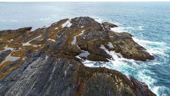 Rocks at Cape Kekursky on the Rybachy Peninsula in Murmansk region - Sputnik International