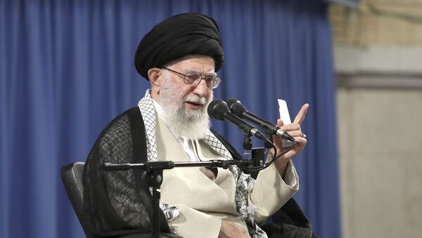 Supreme Leader Ayatollah Ali Khamenei speaks in a meeting with judiciary officials in Tehran, Iran - Sputnik International