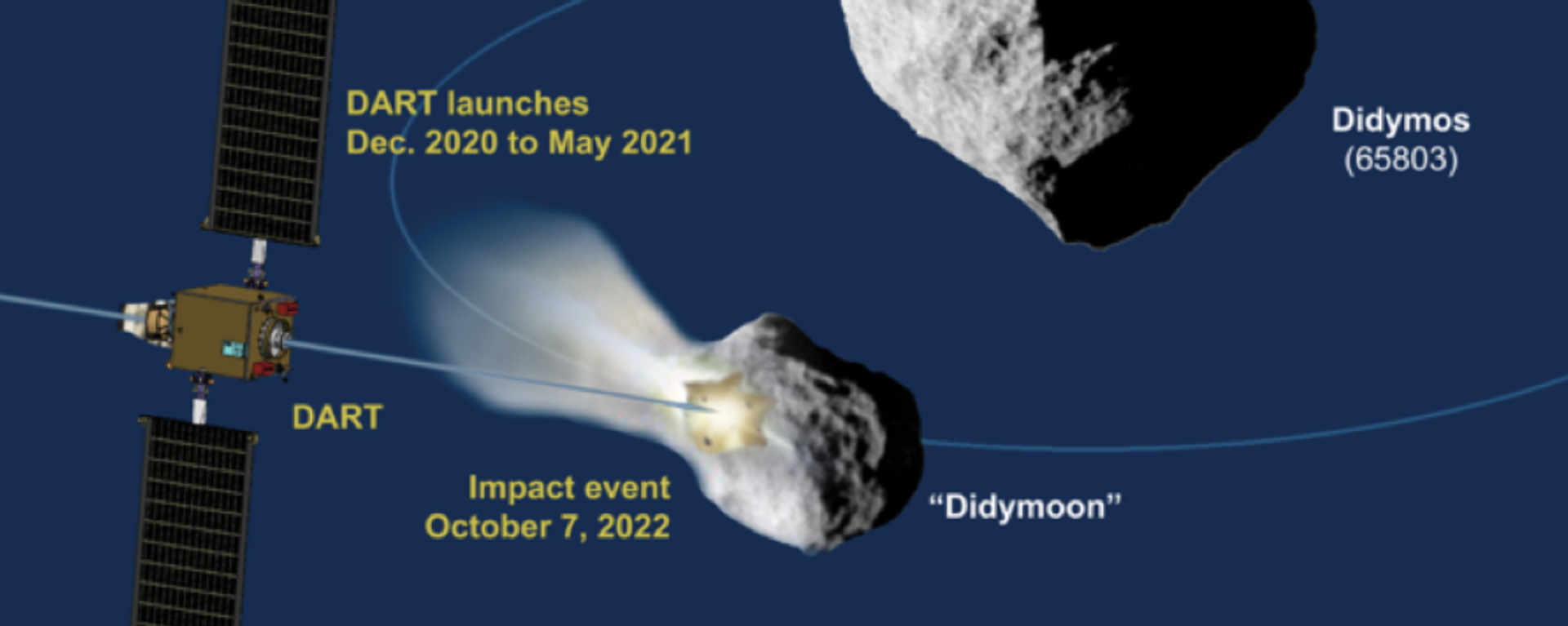 Schematic of the DART mission shows the impact on the moonlet of asteroid (65803) Didymos - Sputnik International, 1920, 27.09.2022
