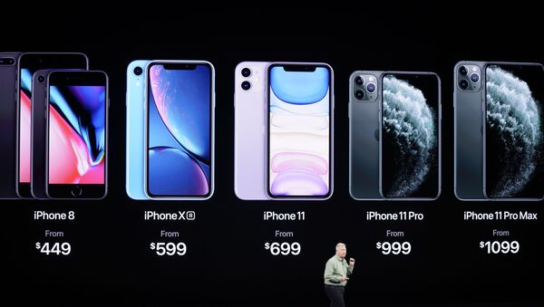 Phil Schiller, Senior Vice President of Worldwide Marketing, talks about the new iPhone 11 Pro and Max, during an event to announce new products Tuesday, Sept. 10, 2019, in Cupertino, Calif - Sputnik International