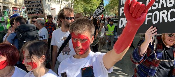 Demonstration of climate change activists in Paris - Sputnik International
