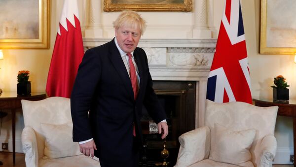 Britain's Prime Minister Boris Johnson meets with Qatar's Emir Sheikh Tamim bin Hamad Al Thani at Downing Street in London, 20 September 2019 - Sputnik International