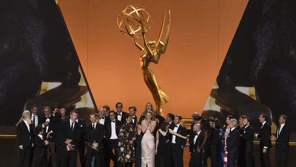 The cast and crew of Game Of Thrones accepts the award for outstanding drama series at the 71st Primetime Emmy Awards on Sunday, Sept. 22, 2019, at the Microsoft Theater in Los Angeles.  - Sputnik International