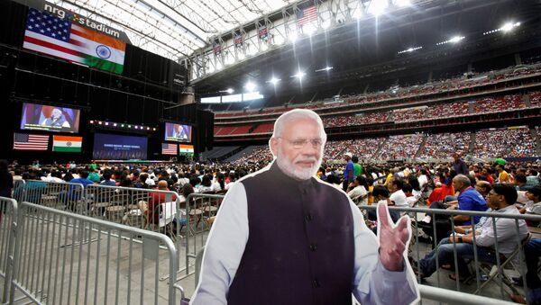 A cardboard cutout of Indian Prime Minister Narendra Modi during a Howdy, Modi rally celebrating Modi at NRG Stadium in Houston, Texas, U.S. September 22, 2019.  - Sputnik International