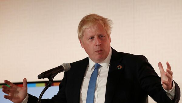 Britain's Prime Minister Boris Johnson speaks during an Emergency Declaration for Nature and People event after the 2019 United Nations Climate Action Summit at UN headquarters in New York City, 23 September 2019 - Sputnik International