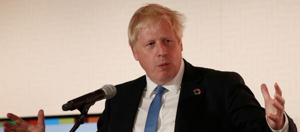 Britain's Prime Minister Boris Johnson speaks during an Emergency Declaration for Nature and People event after the 2019 United Nations Climate Action Summit at the U.N. headquarters in New York City, New York, U.S., September 23, 2019 Britain's Prime Minister Boris Johnson speaks during an Emergency Declaration for Nature and People event after the 2019 United Nations Climate Action Summit at the U.N. headquarters in New York City, New York, U.S., September 23, 2019 - Sputnik International