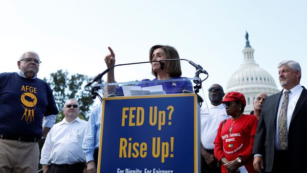 Speaker of the House Nancy Pelosi (D-CA) speaks during an American Federation of Government Employees labor union rally at the U.S. Capitol in Washington, U.S., September 24, 2019. - Sputnik International
