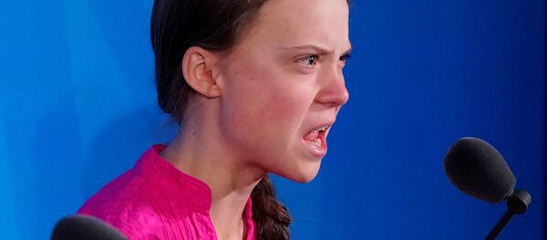 Swedish environmental activist Greta Thunberg speaks during the Climate Action Summit at United Nations HQ in New York, 23 September 2019 Swedish environmental activist Greta Thunberg speaks during the Climate Action Summit at United Nations HQ in New York, 23 September 2019 - Sputnik International