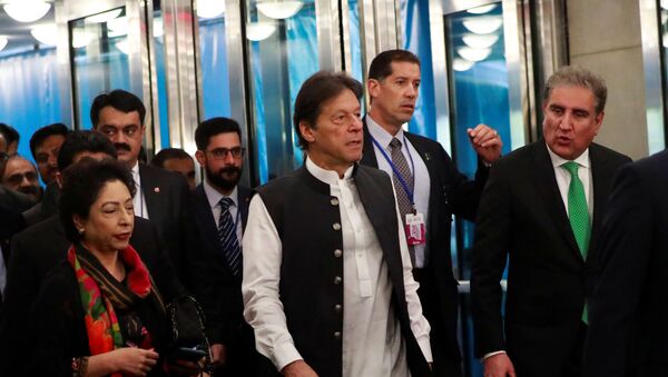 Pakistan's Prime Minister Imran Khan arrives ahead of the start of the 74th session of the United Nations General Assembly at U.N. headquarters in New York City, New York, U.S., September 24, 2019 - Sputnik International