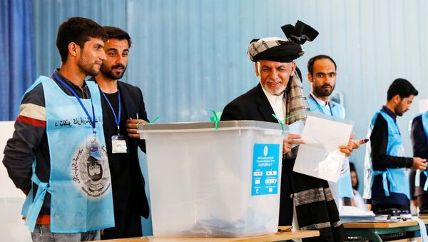 Ashraf Ghani Casts His Vote in Presidential Election in Kabul, Afghanistan  - Sputnik International