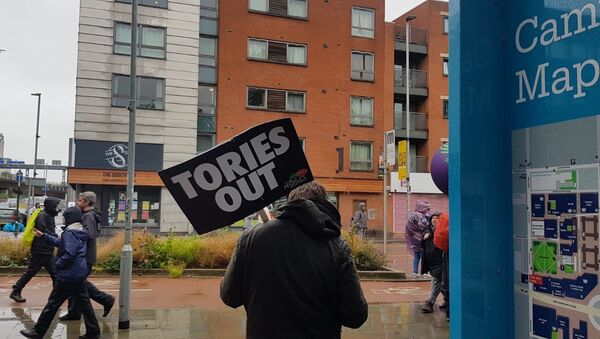 Protesters Are Gathering Today in Manchester in Anger Over the Incumbent Conservative Government - Sputnik International
