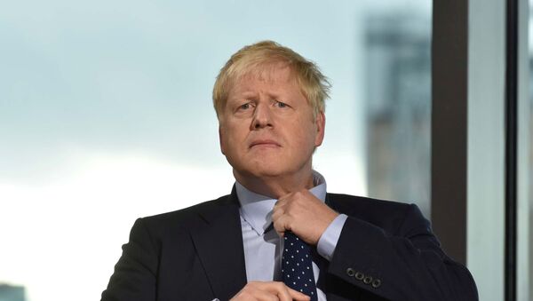 Britain's Prime Minister Boris Johnson appears on BBC TV's The Andrew Marr Show in Salford, Manchester, Britain, September 29, 2019 - Sputnik International