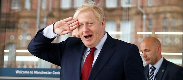 Britain's Prime Minister Boris Johnson is seen outside the venue for the Conservative Party annual conference in Manchester, Britain October 1, 2019 Britain's Prime Minister Boris Johnson is seen outside the venue for the Conservative Party annual conference in Manchester, Britain October 1, 2019 - Sputnik International