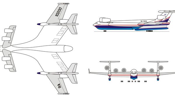 Concept of the Beriev Be-2500 aircraft. - Sputnik International