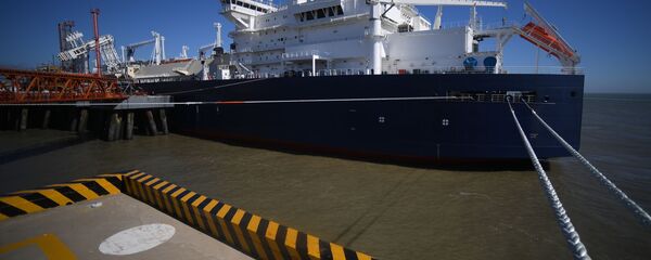 The Vladimir Rusanov LNG carrier of the Arc7 class of the Yamal LNG project - Sputnik International