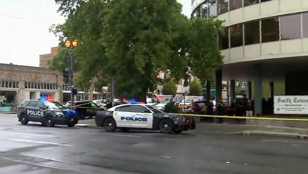 Image shows police scene outside the Smith Towers retirement home in Vancouver, Washington State. - Sputnik International