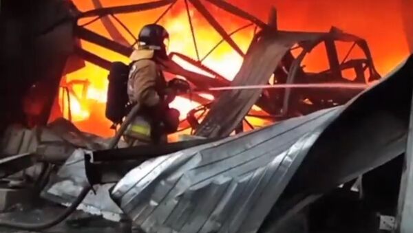 Fire in the warehouse in St. Petersburg - Sputnik International