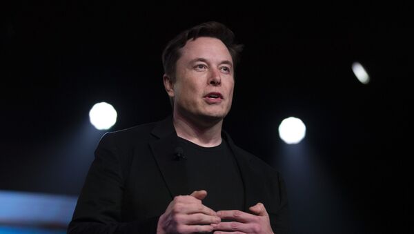 FILE - In this Thursday, March 14, 2019 file photo, Tesla CEO Elon Musk speaks before unveiling the Model Y at the company's design studio in Hawthorne, Calif. - Sputnik International