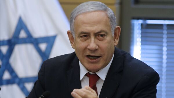 Israeli Prime Minister Benjamin Netanyahu speaks during a meeting of Likud party members at the Knesset in Jerusalem on October 3, 2019. - Sputnik International