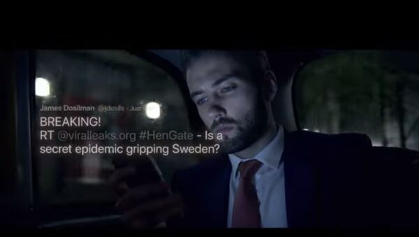 Screenshot from SVT's ad Hen of a Feather - Sputnik International