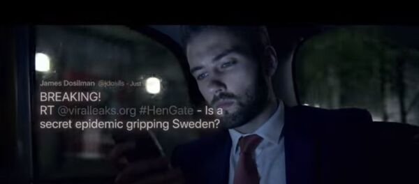 Screenshot from SVT's ad Hen of a Feather - Sputnik International