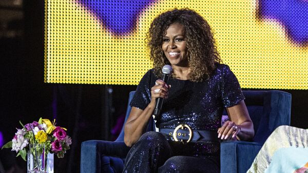 Michelle Obama and Gayle King seen at the 2019 Essence Festival at the Mercedes-Benz Superdome, Saturday, July 6, 2019, in New Orleans - Sputnik International