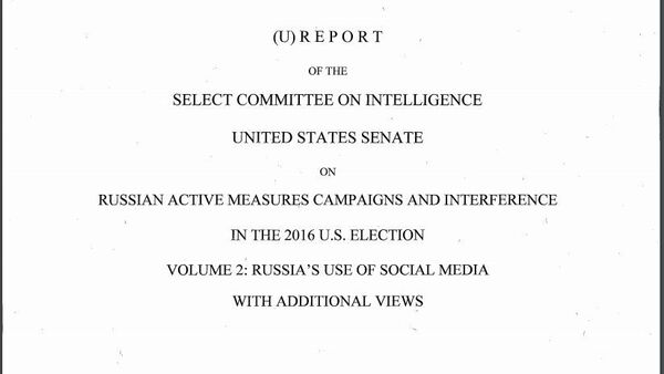 Senate Intelligence Committee Report on Alleged Russian Meddling in 2016 Elections - Sputnik International