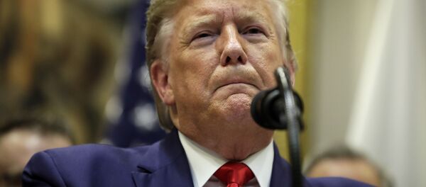 President Donald Trump listens to a question from the media as he speaks after a signing ceremony for a trade agreement with Japan in the Roosevelt Room of the White House, Monday, Oct. 7, 2019, in Washington President Donald Trump listens to a question from the media as he speaks after a signing ceremony for a trade agreement with Japan in the Roosevelt Room of the White House, Monday, Oct. 7, 2019, in Washington - Sputnik International