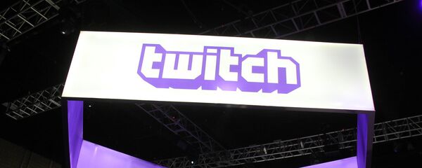 Twitch logo on a sign Twitch logo on a sign - Sputnik International