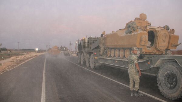 Turkish troops on the border with Syria - Sputnik International