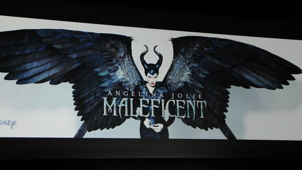 The upcoming Disney film release Maleficent starring Angelina Jolie during the Disney presentation on the third day of CinemaCon 2014 on Wednesday, March 26, 2014 in Las Vegas - Sputnik International