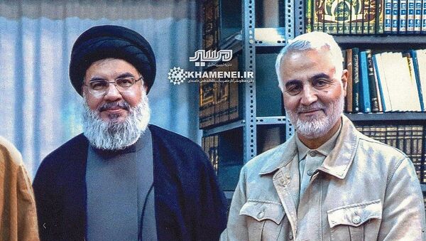 Hezbollah chief Hassan Nasrallah and Islamic Revolutionary Guards Corps Quds Force commander Qassem Soleimani - Sputnik International