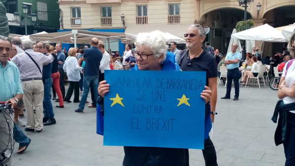 Anti-Brexit demonstration in La Linea de la Concepcion - Sputnik International