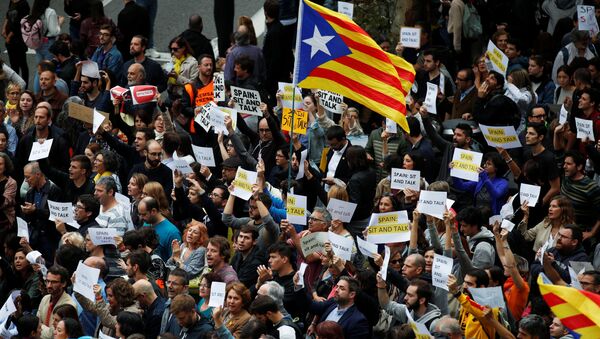 Protests in Barcelona - Sputnik International