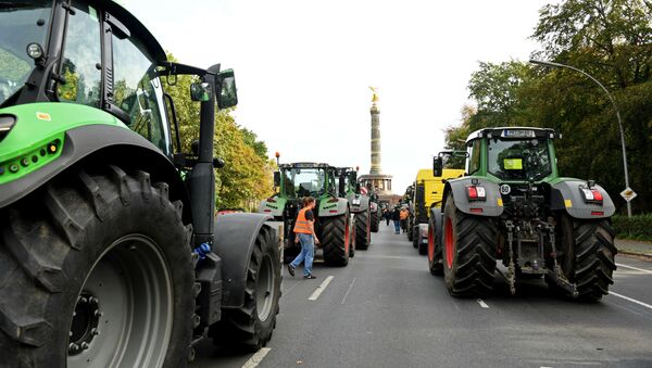 Farmers protest against the German agriculture policy in Berlin, Germany, October 22, 2019 - Sputnik International