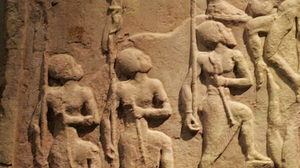 Akkadian Empire soldiers on the Victory Stele of Naram-Sin, circa 2250 BC - Sputnik International