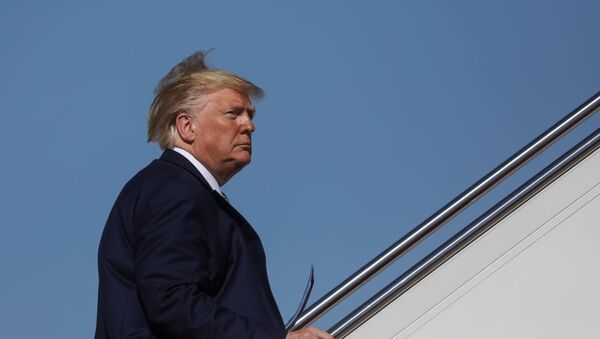 President Donald Trump boards Air Force One as he departs Washington for travel to Pennsylvania from Joint Base Andrews, Maryland, U.S., October 23, 2019. - Sputnik International