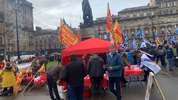 Scottish Socialist Party Turn Out In Support Of Scottish Independence In Glasgow - Sputnik International