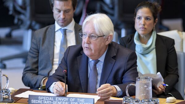 In this image obtained from the United Nations, UN envoy for Yemen Martin Griffiths speaks at the UN Security Council on May 15, 2019, in New York. - Sputnik International