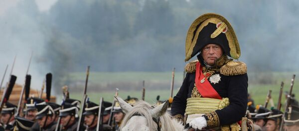 Russian historian Oleg Sokolov during the re-enactment of the Battle of Borodino in Moscow Oblast, September 2016. - Sputnik International