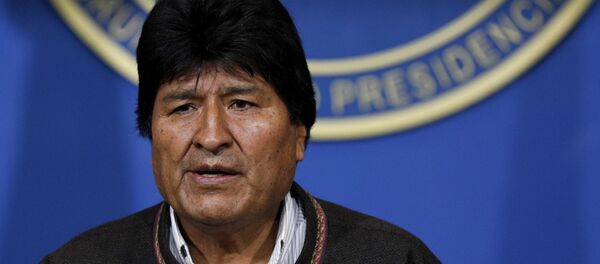 Bolivia's President Evo Morales looks on during a press conference in La Paz, Bolivia, Sunday, Nov. 10, 2019. Morales is calling for new presidential elections and an overhaul of the electoral system Sunday after a preliminary report by the Organization of American States found irregularities in the Oct. 20 elections. Bolivia's President Evo Morales looks on during a press conference in La Paz, Bolivia, Sunday, Nov. 10, 2019. Morales is calling for new presidential elections and an overhaul of the electoral system Sunday after a preliminary report by the Organization of American States found irregularities in the Oct. 20 elections. - Sputnik International