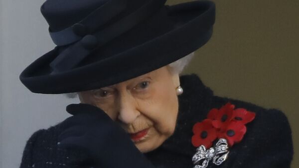 Britain's Queen Elizabeth II attends the Remembrance Sunday ceremony at the Cenotaph on Whitehall in central London, on November 10, 2019. - Remembrance Sunday is an annual commemoration held on the closest Sunday to Armistice Day, November 11, the anniversary of the end of the First World War and services across Commonwealth countries remember servicemen and women who have fallen in the line of duty since WWI.  - Sputnik International