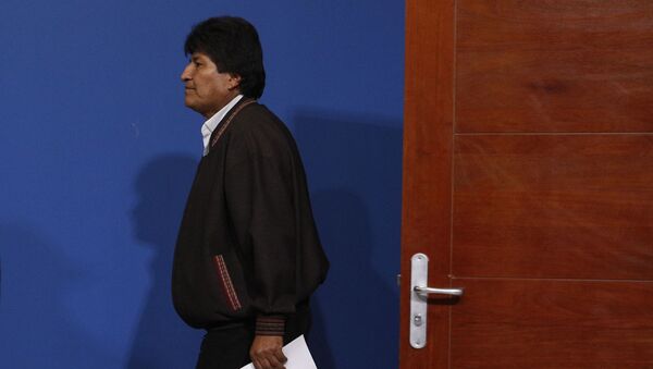 Bolivia's President Evo Morales arrives a press conference at the military airport in El Alto, Bolivia, Sunday, Nov. 10, 2019 - Sputnik International