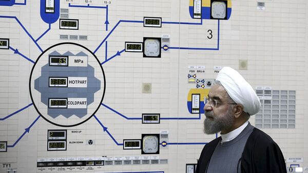  In this Jan. 13, 2015, file photo released by the Iranian President's Office, President Hassan Rouhani visits the Bushehr nuclear power plant just outside of Bushehr, Iran.  - Sputnik International