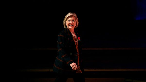 Former U.S. Secretary of State Hillary Clinton arrives to attend an event promoting The Book of Gutsy Women at the Southbank Centre in London, Britain, November 10, 2019 - Sputnik International
