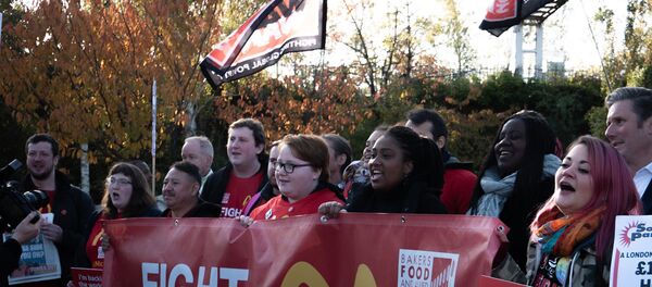 McStrike UK McDonald's Workers on Strike 12 November 2019 - CREDIT War on Want - Sputnik International