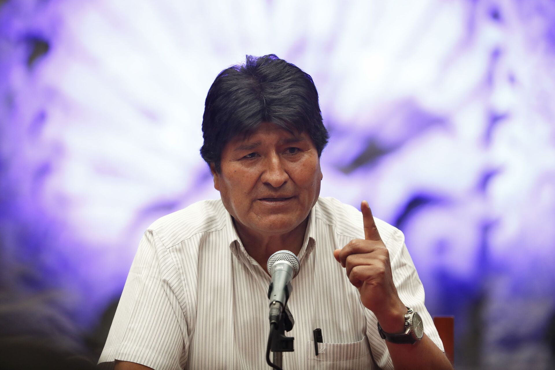 Bolivia's former President Evo Morales at a press conference at the Museum of Mexico City - Sputnik International, 1920, 10.03.2022