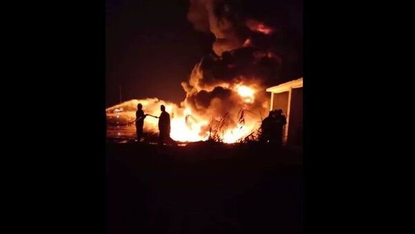 Fire at a gas pipeline in Egypt - Sputnik International