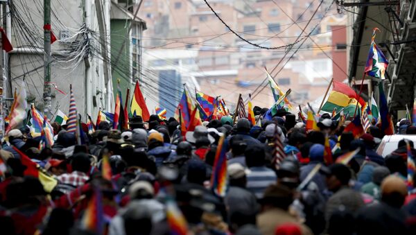 Supporters of former President Evo Morales in La Paz - Sputnik International